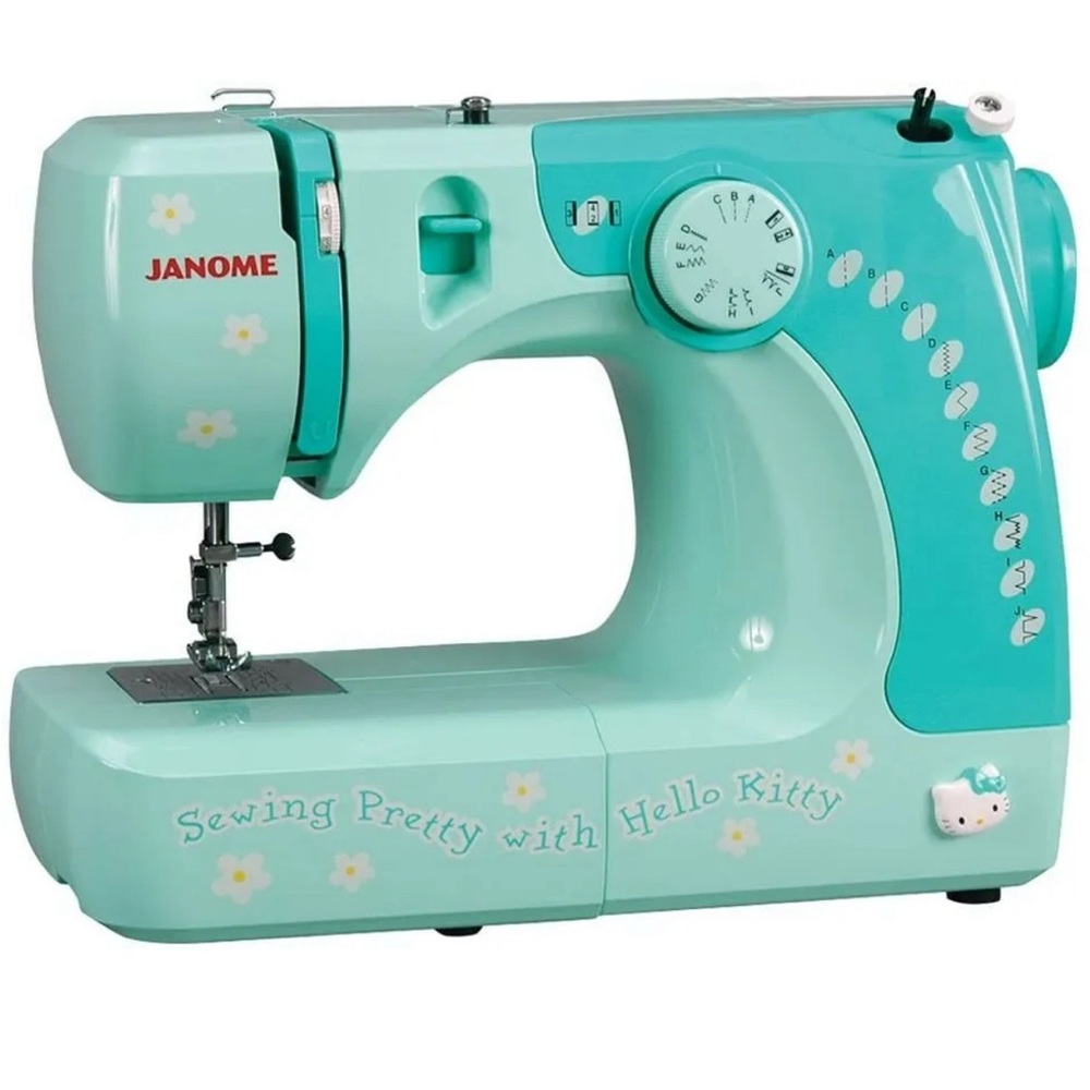 Janome Hello Kitty Sewing Machine Model 11706 W/ Cord, Pedal, & Extras- Tested